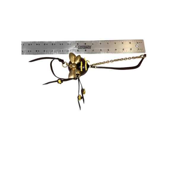 Juicy Couture Bumble Bee & Flower Charm BIG 16" Gold-Tone - Brown & Yellow EUC - Picture 2 of 6